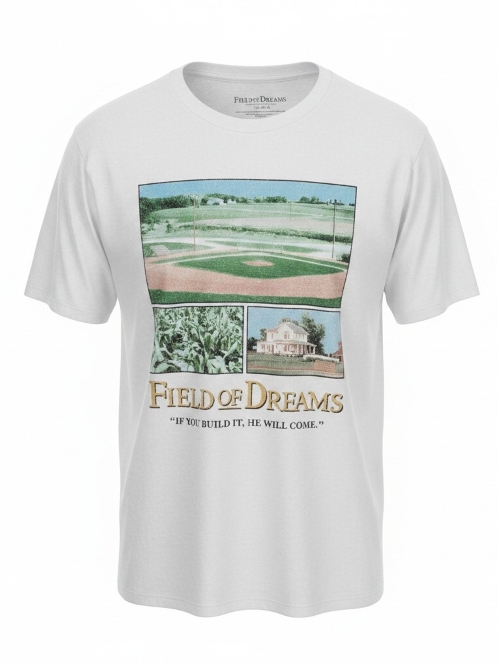 "Field of Dreams" White Graphic Movie Tee - Short Sleeve LG